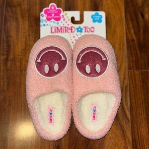 Y2K Limited Too Pink Smiley Plush Slip-Ons
